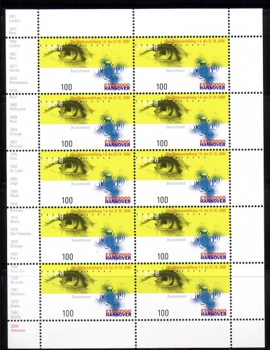 DEUTSCHLAND MI-NR. 2089 POSTFRISCH(MINT) KLEINBOGEN EXPO 2000