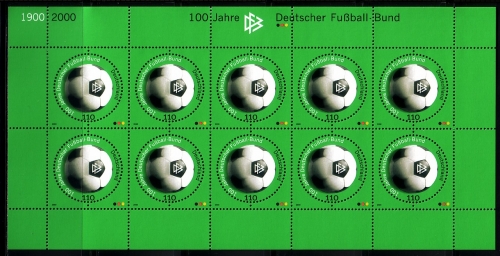 DEUTSCHLAND MI-NR. 2091 POSTFRISCH(MINT) KLEINBOGEN 100 JAHRE DFB 2000