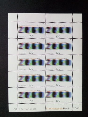 DEUTSCHLAND MI-NR. 2102 POSTFRISCH(MINT) KLEINBOGEN 50. INT. FILMFESTSPIELE 2000 BERLIN