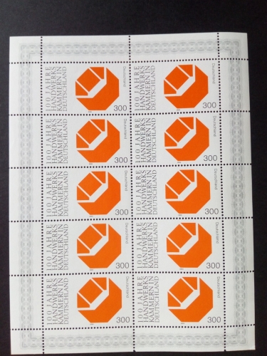 DEUTSCHLAND MI-NR. 2124 POSTFRISCH(MINT) KLEINBOGEN 100 JAHRE HANDWERKSKAMMERN 2000