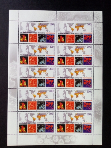 DEUTSCHLAND MI-NR. 2136 POSTFRISCH(MINT) KLEINBOGEN 100 JAHRE BERNHARD-NOCH-INSTITUT 2000 HAMBURG