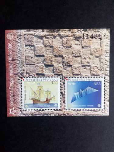 KROATIEN BLOCK 27 POSTFRISCH(MINT) 50 JAHRE EUROPAMARKEN 2005