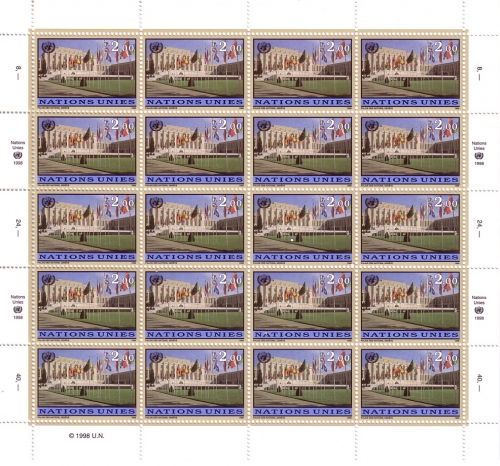 UNO-GENF MI-NR. 329 POSTFRISCH(MINT) KLEINBOGEN PALAIS DES NATIONS
