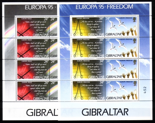 GIBRALTAR MI-NR. 710-713 POSTFRISCH(MINT) EUROPA 1995 FRIEDEN und FREIHEIT