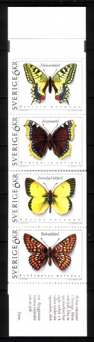 SCHWEDEN MH 181 POSTFRISCH(MINT) SCHMETTERLINGE 1993 BUTTERFLIES
