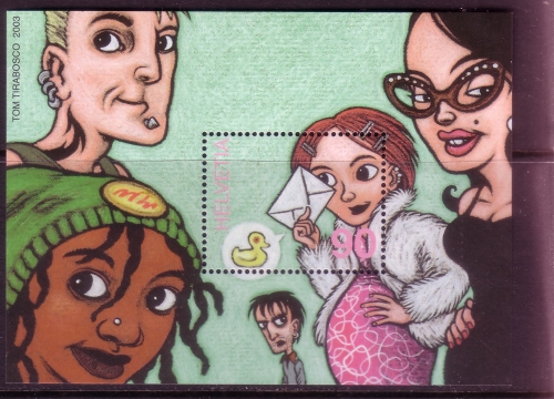 SCHWEIZ BLOCK 34 POSTFRISCH(MINT) COMICS 2003