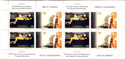 SLOWENIEN MI-NR. 110-111 POSTFRISCH(MINT) KLEINBOGEN EUROPA 1995 FRIEDEN und FREIHEIT GRAPHIKEN