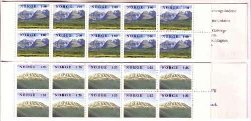 10 x NORWEGEN MH mit MI-NR. 771-772 POSTFRISCH(MINT) LANDSCHAFTEN 1978