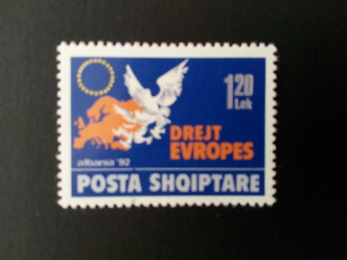 ALBANIEN MI-NR. 2505 POSTFRISCH(MINT) MITLÄUFER 1992 "EUROPA ENTGEGEN"