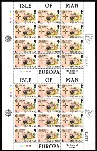 INSEL MAN MI-NR. 187-188 POSTFRISCH(MINT) DOPPELKLEINBOGENSATZ EUROPA 1981 KUH SCHIFF