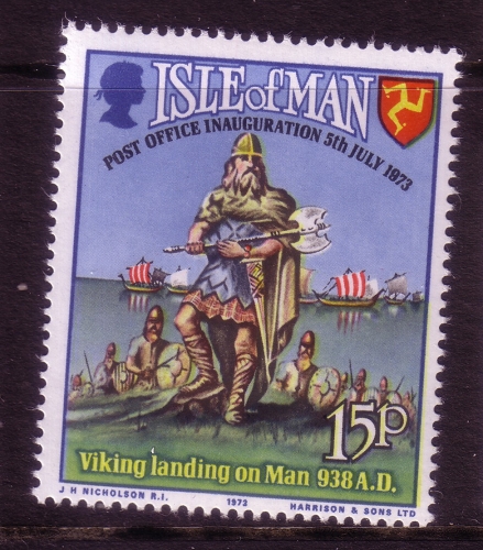 INSEL MAN MI-NR. 28 POSTFRISCH(MINT) EIGENE POSTHOHEIT WAPPEN WIKINGER