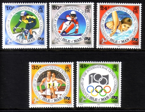 INSEL MAN MI-NR. 609-613 POSTFRISCH(MINT) INTERNATIONALES OLYMPISCHES KOMITEE IOC