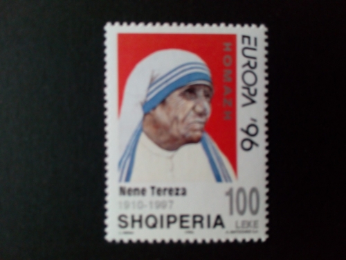 ALBANIEN MI-NR. 2636 POSTFRISCH(MINT) EUROPA 1996 TOD VON MUTTER TERESA MIT AUFDRUCK