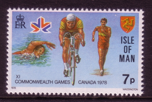 INSEL MAN MI-NR. 132 POSTFRISCH(MINT) COMMONWEALTH SPIELE SCHWIMMEN RADFAHREN