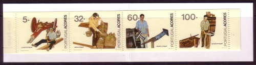 AZOREN MH 9 POSTFRISCH(MINT) LANDESTYPISCHE BERUFE (I) TÖPFER BÖTTCHER