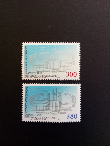 CONSEIL de l´EUROPE MI-NR. 53-54 POSTFRISCH(MINT) PALAST DER MENSCHENRECHTE 1996