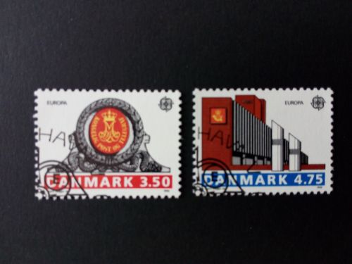 DÄNEMARK MI-NR. 974-975 GESTEMPELT(USED) EUROPA 1990 POSTALISCHE EINRICHTUNGEN
