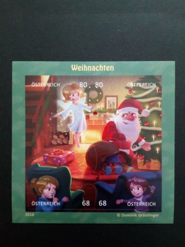 ÖSTERREICH BLOCK 92 POSTFRISCH(MINT) COMIC WEIHNACHTEN 2016