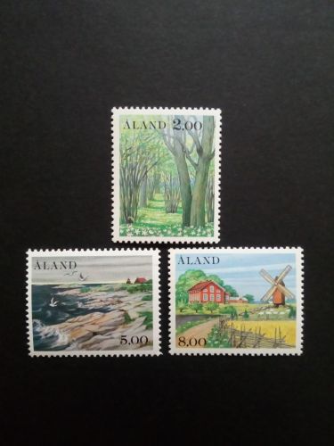 ALAND MI-NR. 11-13 POSTFRISCH(MINT) LANDSCHAFTEN 1985 WINDMÜHLE