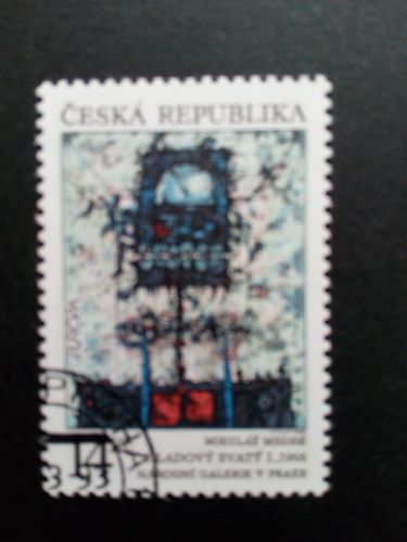 TSCHECHISCHE REPUBLIK MI-NR. 5 GESTEMPELT(USED) EUROPA 1993 ZEITGENÖSSISCHE KUNST