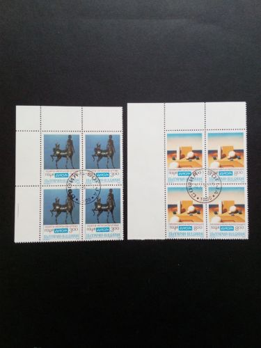 BULGARIEN MI-NR. 4047-4048 GESTEMPELT(USED) 4er BLOCK EUROPA 1993 ZEITGENÖSSISCHE KUNST