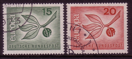 DEUTSCHLAND MI-NR. 483-484 GESTEMPELT(USED) EUROPA 1965 ZWEIG