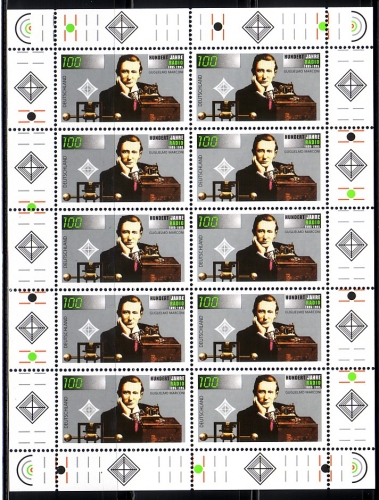 DEUTSCHLAND MI-NR. 1803 POSTFRISCH(MINT) KLEINBOGEN 100 JAHRE RADIO GUGLIELMO MARCONI 1995