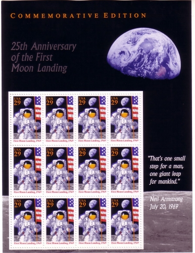 USA MI-NR. 2477 POSTFRISCH(MINT) KLEINBOGEN 25. JAHRESTAG DER MONDLANDUNG 1994