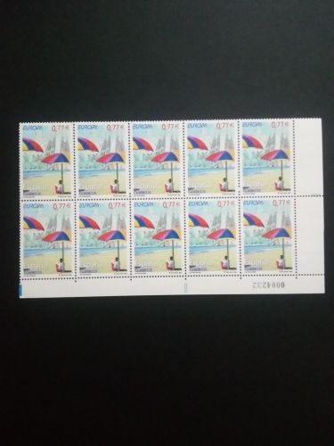 SPANIEN MI-NR. 3951 POSTFRISCH(MINT) 10er EINHEIT EUROPA 2004 FERIEN STRAND SONNENSCHIRME