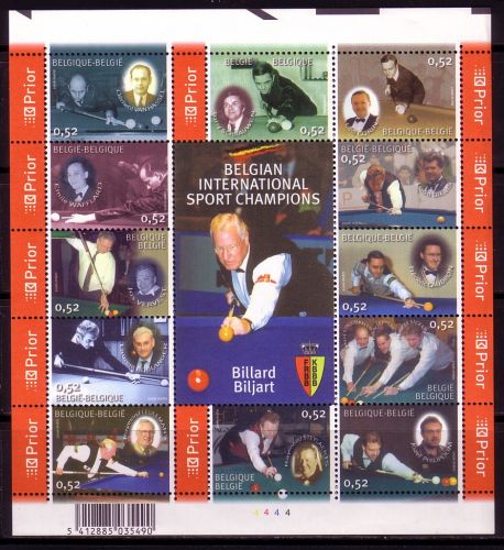 BELGIEN MI-NR. 3551-3562 POSTFRISCH(MINT) KLEINBOGEN BILLARD 2006