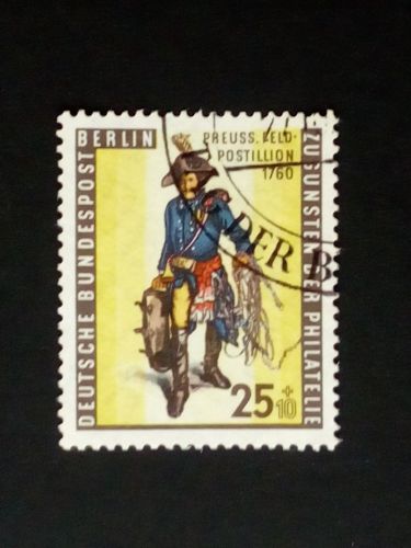 BERLIN MI-NR. 131 GESTEMPELT(USED) TAG DER BRIEFMARKE 1955 PREUSSISCHER FELDPOSTILLION