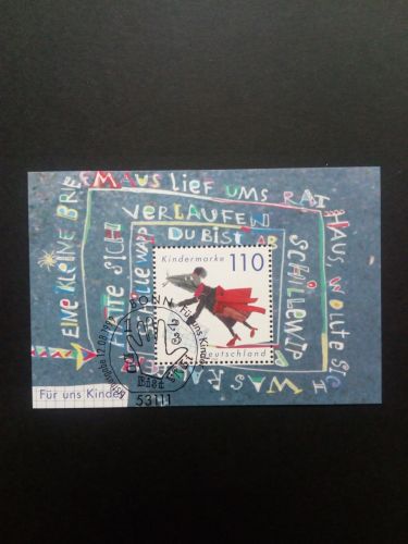 DEUTSCHLAND BLOCK 51 GESTEMPELT(USED) FÜR UNS KINDER 1999 MAUS MIT BRIEFUMSCHLAG STEMPEL BONN