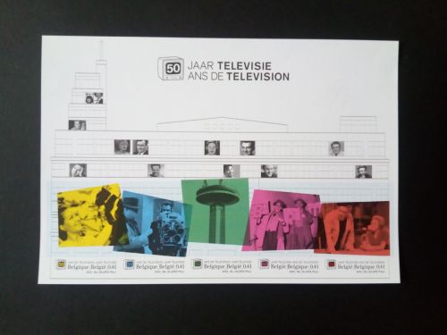 BELGIEN SONDERDRUCK VON BLOCK 91 POSTFRISCH(MINT) 50 JAHRE BELGISCHES FERNSEHEN 2003