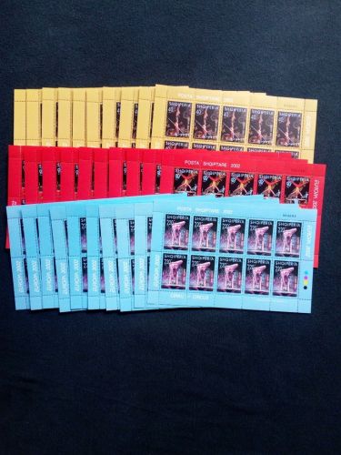 ALBANIEN MI-NR. 2866-2868 POSTFRISCH(MINT) 10 x KLEINBOGENSATZ EUROPA 2002 ZIRKUS JONGLEUR AKROBATIK