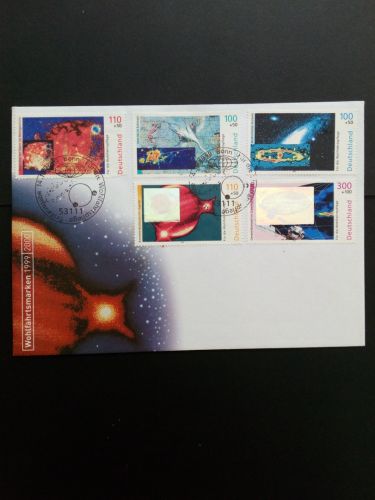 DEUTSCHLAND MI-NR. 2077-2081 FDC WOHLFAHRTSMARKEN 1999 KOSMOS HOLOGRAMM STEMPEL BONN