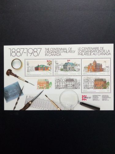 CANADA BLOCK 6 POSTFRISCH(MINT) BRIEFMARKENAUSSTELLUNG CAPEX 87 POSTGEBÄUDE