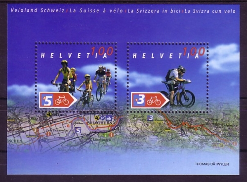 SCHWEIZ BLOCK 35 POSTFRISCH(MINT) FAHRRADLAND SCHWEIZ