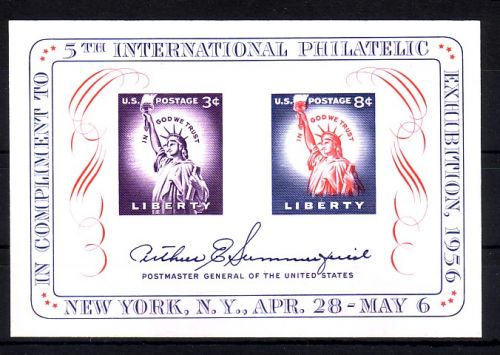 USA BLOCK 10 POSTFRISCH(MINT) BRIEFMARKENAUSSTELLUNG FIPEX NEW YORK 1956