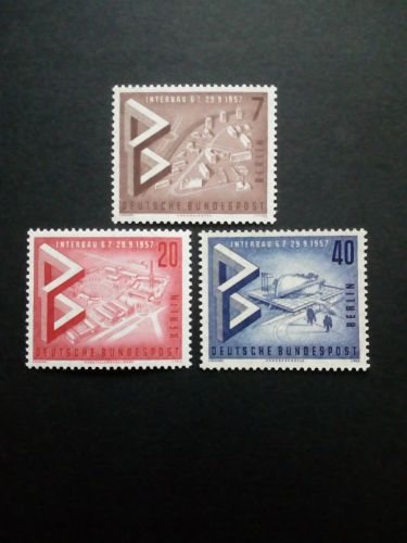 BERLIN MI-NR. 160-162 POSTFRISCH(MINT) BAU-AUSSTELLUNG INTERBAU 1957