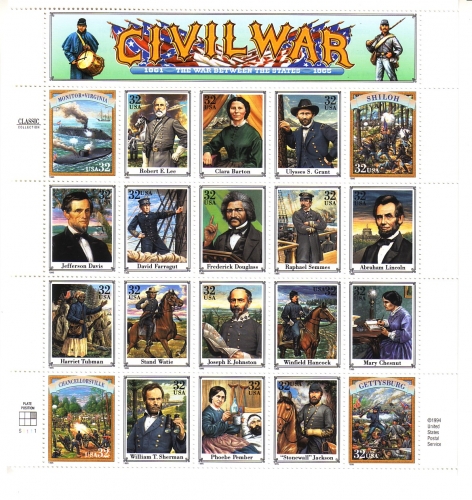 USA MI-NR. 2583-2602 POSTFRISCH(MINT) KLEINBOGEN AMERIKANISCHER BÜRGERKRIEG