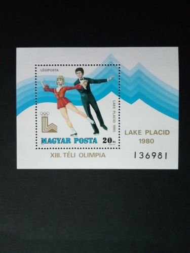 UNGARN BLOCK 140 A POSTFRISCH(MINT) WINTEROLYMPIADE LAKE PLACID 1980