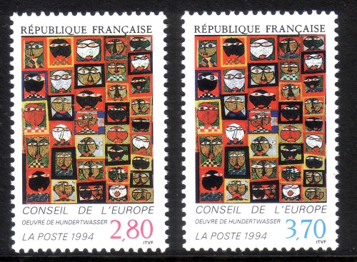 EUROPARAT MI-NR. 51-52 POSTFRISCH(MINT) HUNDERTWASSER 1994