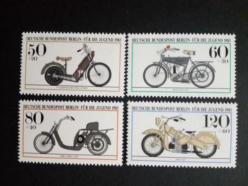 BERLIN MI-NR. 694-697 POSTFRISCH(MINT) JUGEND 1983 MOTORRÄDER