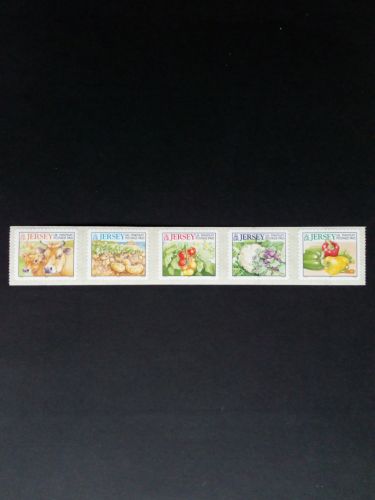 JERSEY MI-NR. 968-972 IV POSTFRISCH(MINT) STREIFEN LADWIRTSCHAFTLICHE PRODUKTE 2005 RIND KOHL PAPRIKA TOMATEN