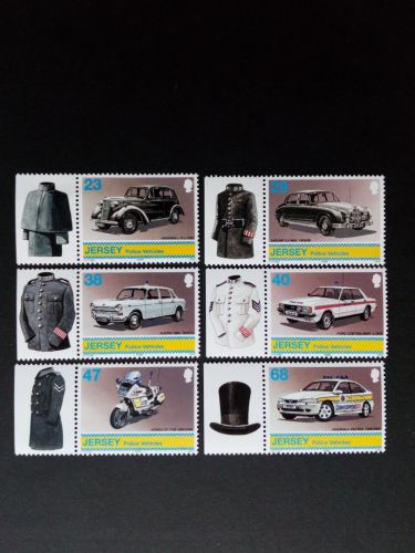 JERSEY MI-NR. 1028-1033 POSTFRISCH(MINT) POLIZEIFAHRZEUGE 2002 MOTORRAD AUTO