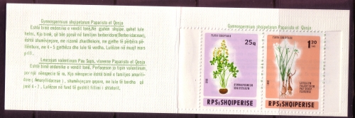 ALBANIEN MH 1 A POSTFRISCH(MINT) PFLANZEN 1986 FRÜHLINGSKNOTENBLUME