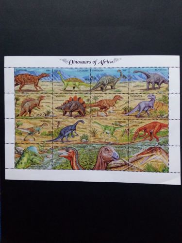 TANSANIA MI-NR. 1323-1328 KLEINBOGEN POSTFRISCH(MINT) DINOSAURIER 1992