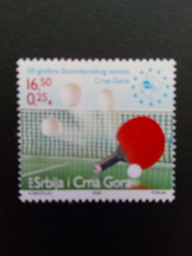 JUGOSLAWIEN 3243 POSTFRISCH(MINT) 50 JAHRE MONTENEGINISCHER TISCHTENNISVERBAND 2005