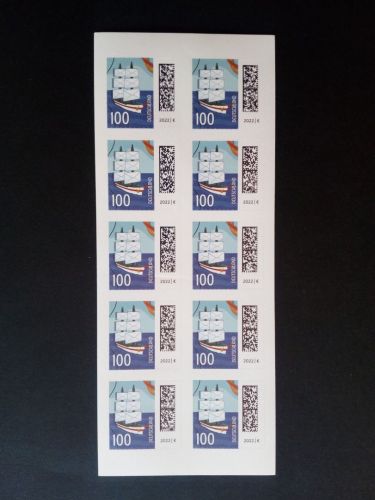 Gültige Frankaturware Deutschland 1,00 im 10er Folienblatt selbstklebend x 98 %