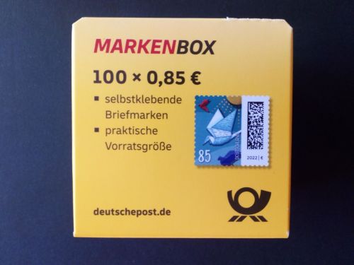 Gültige Frankaturware Deutschland 0,85 € in 100er Markenbox selbstklebend x 98 %